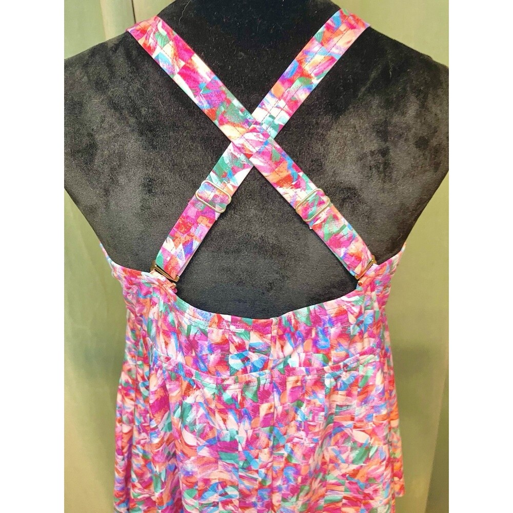 Sunsets IPANEMA Forever Pink Tankini Swim Top US 34D A Line Adjustable Straps - Picture 5 of 12